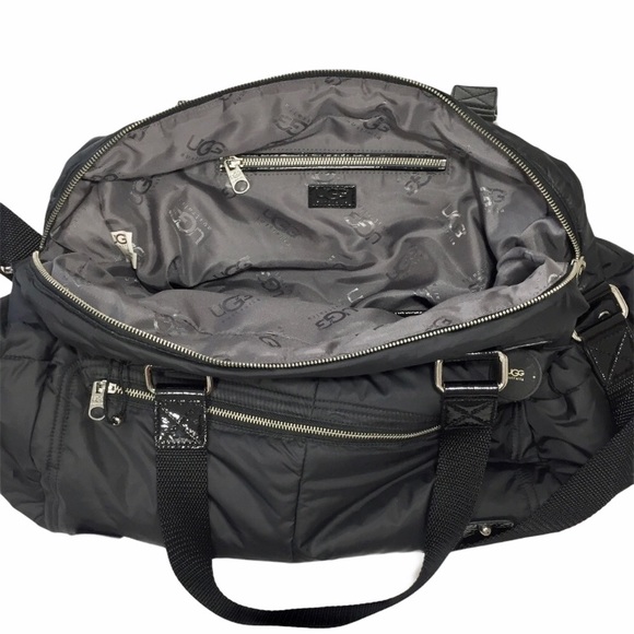 NEW UGG Australia Black quilted Sport Duffel Bag - Picture 4 of 7